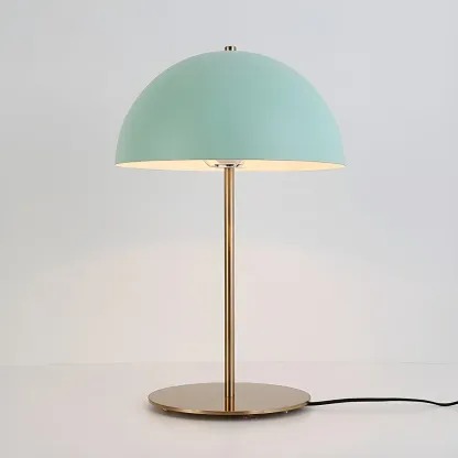 Macaron Iron Dome Shade Metal Table Lamp Plug In Electric Image - 11