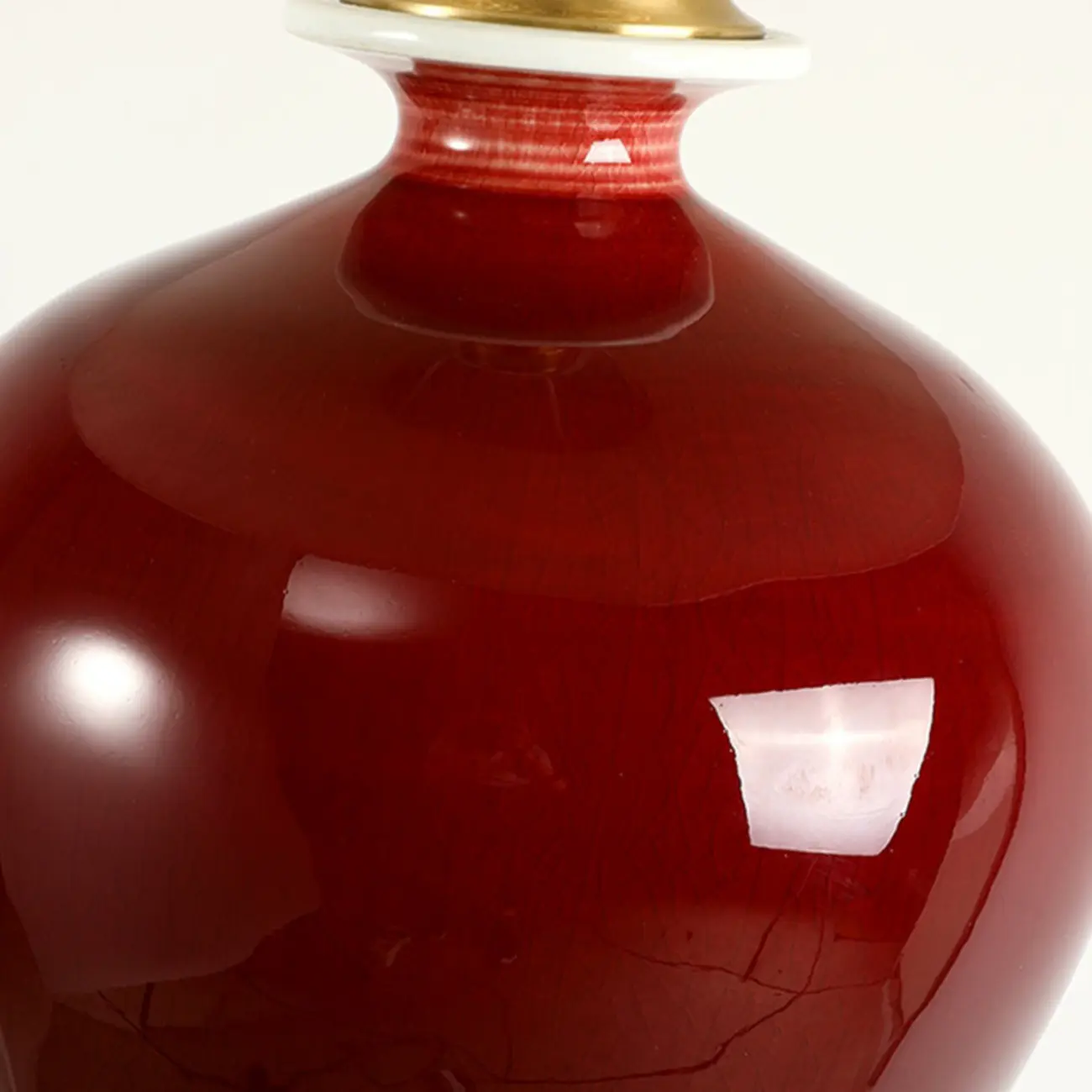 Red Geometric Ceramic Table Lamp With Button Switch And Fabric Shade Image - 11 | homeyfad