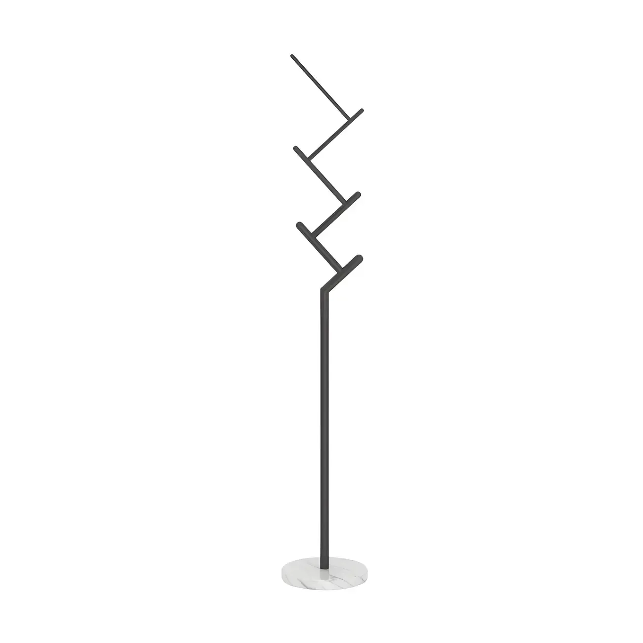Freestanding Modern Metal Coat Rack with Hooks Image - 2
