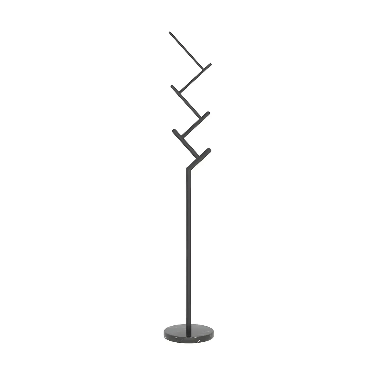 Freestanding Modern Metal Coat Rack with Hooks Image - 3