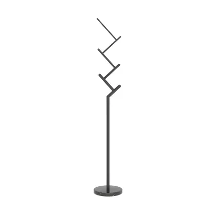Freestanding Modern Metal Coat Rack with Hooks Image - 3