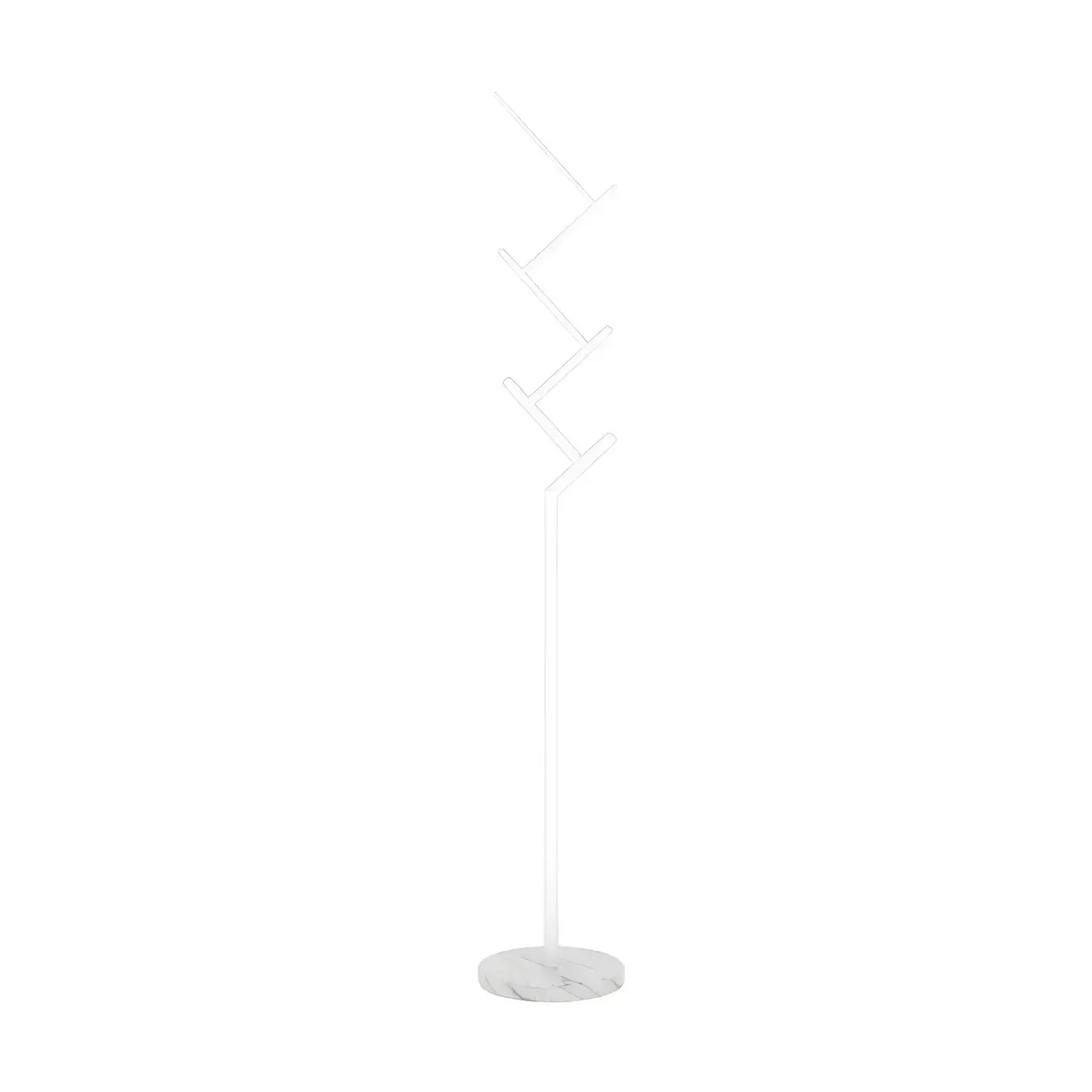 Freestanding Modern Metal Coat Rack with Hooks Image - 6