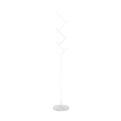 Freestanding Modern Metal Coat Rack with Hooks Image - 6