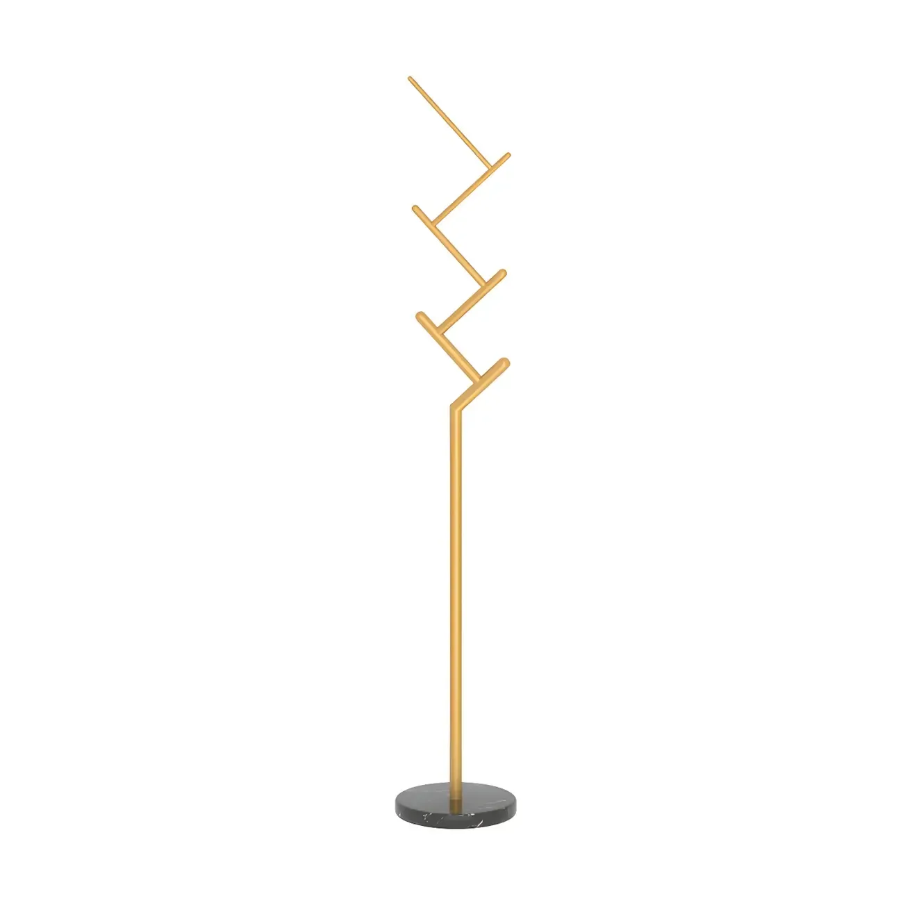 Freestanding Modern Metal Coat Rack with Hooks Image - 9