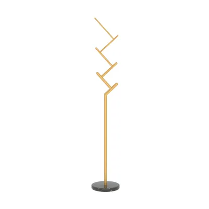 Freestanding Modern Metal Coat Rack with Hooks Image - 9