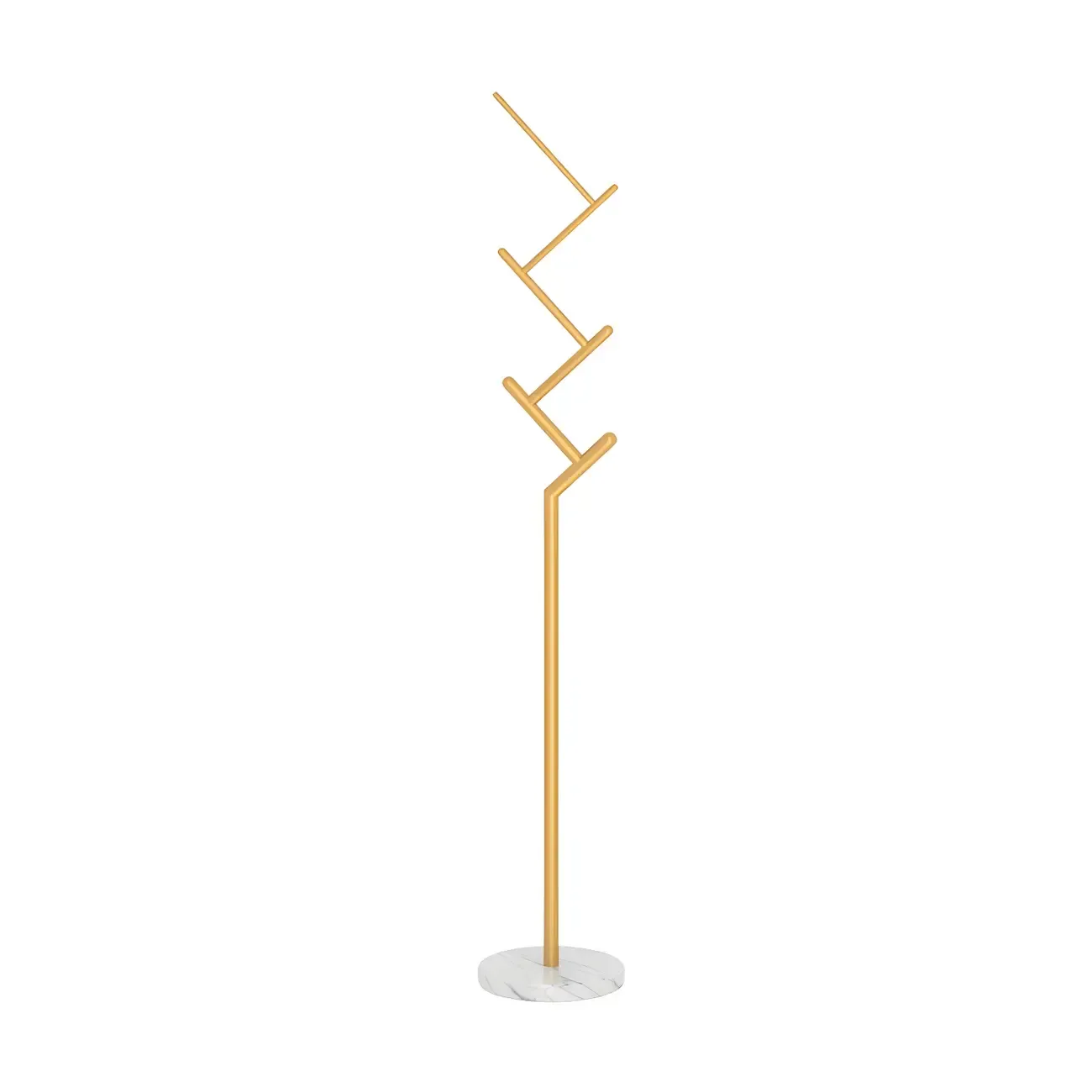 Freestanding Modern Metal Coat Rack with Hooks Image - 10