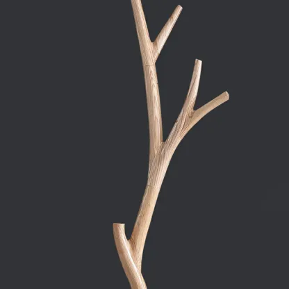 Freestanding Modern Wooden Tree-Shaped Coat Rack Image - 8