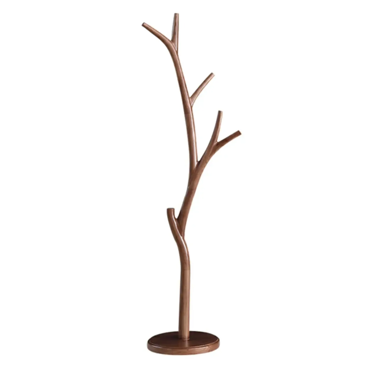 Freestanding Modern Wooden Tree-Shaped Coat Rack Image - 13