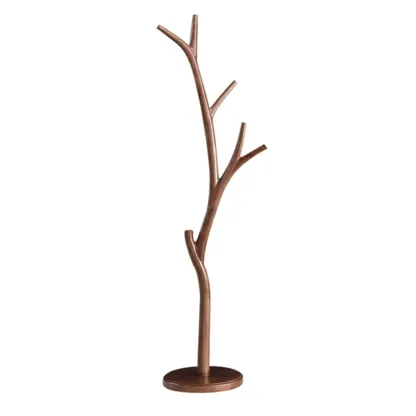 Freestanding Modern Wooden Tree-Shaped Coat Rack Image - 13