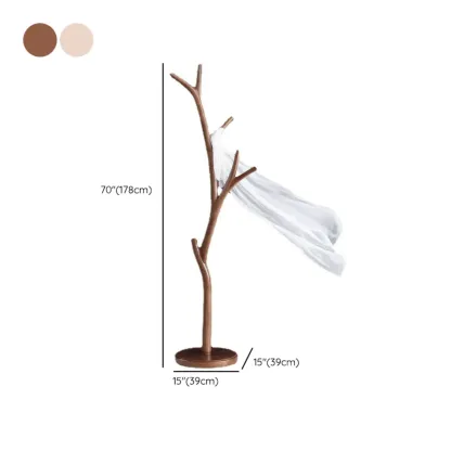 Freestanding Modern Wooden Tree-Shaped Coat Rack #size