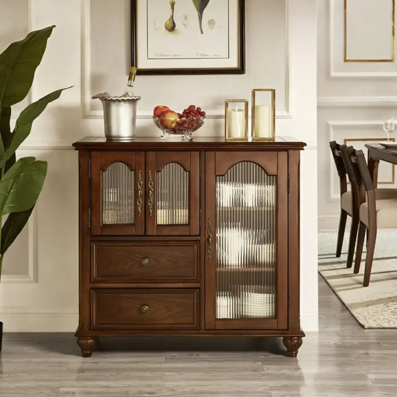 Traditioal Wooden Sideboard Cabinet for Dining Room | HomeyFad