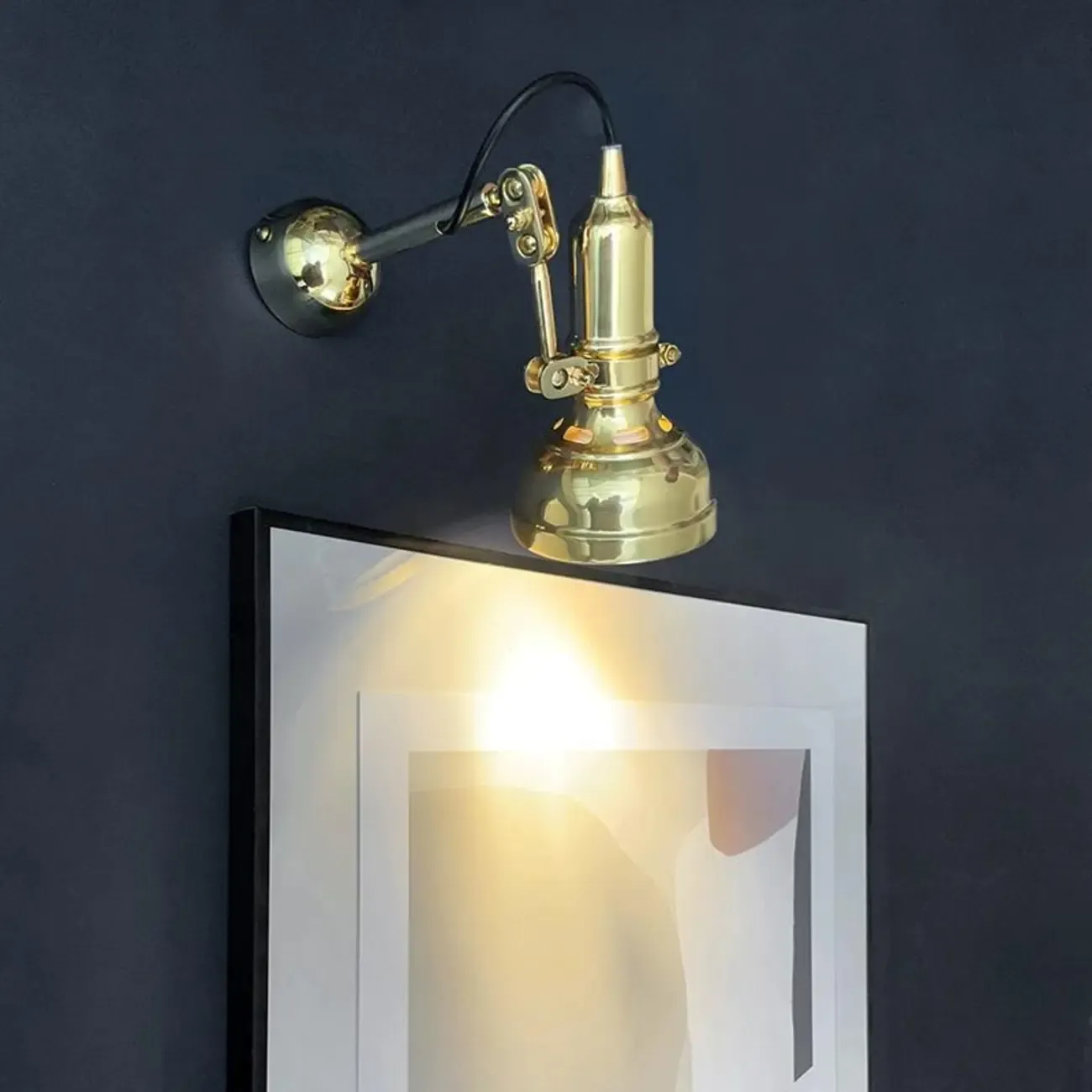 Industrial Copper Adjustable Wall Lamp for Living Room Image - 2