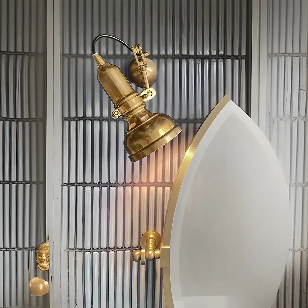 Industrial Copper Adjustable Wall Lamp for Living Room Image - 7 | homeyfad