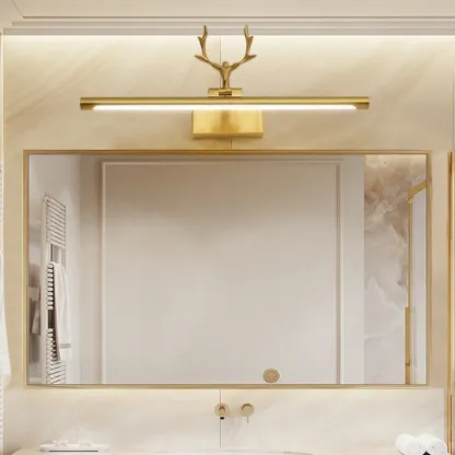 Gold Metal Antler Design LED Vanity Wall Lamp for Bathroom Image - 2