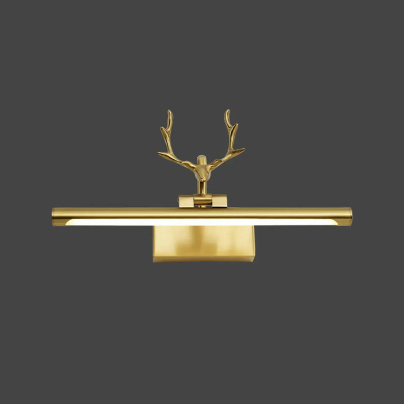 Gold Metal Antler Design LED Vanity Wall Lamp for Bathroom Image - 6