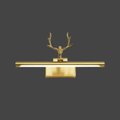 Gold Metal Antler Design LED Vanity Wall Lamp for Bathroom Image - 6