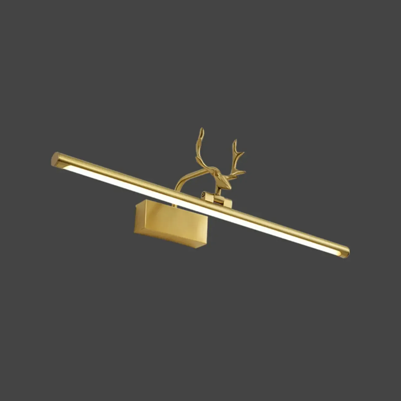 Gold Metal Antler Design LED Vanity Wall Lamp for Bathroom Image - 7