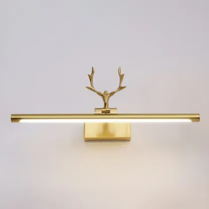 Gold Metal Antler Design LED Vanity Wall Lamp for Bathroom Image - 11