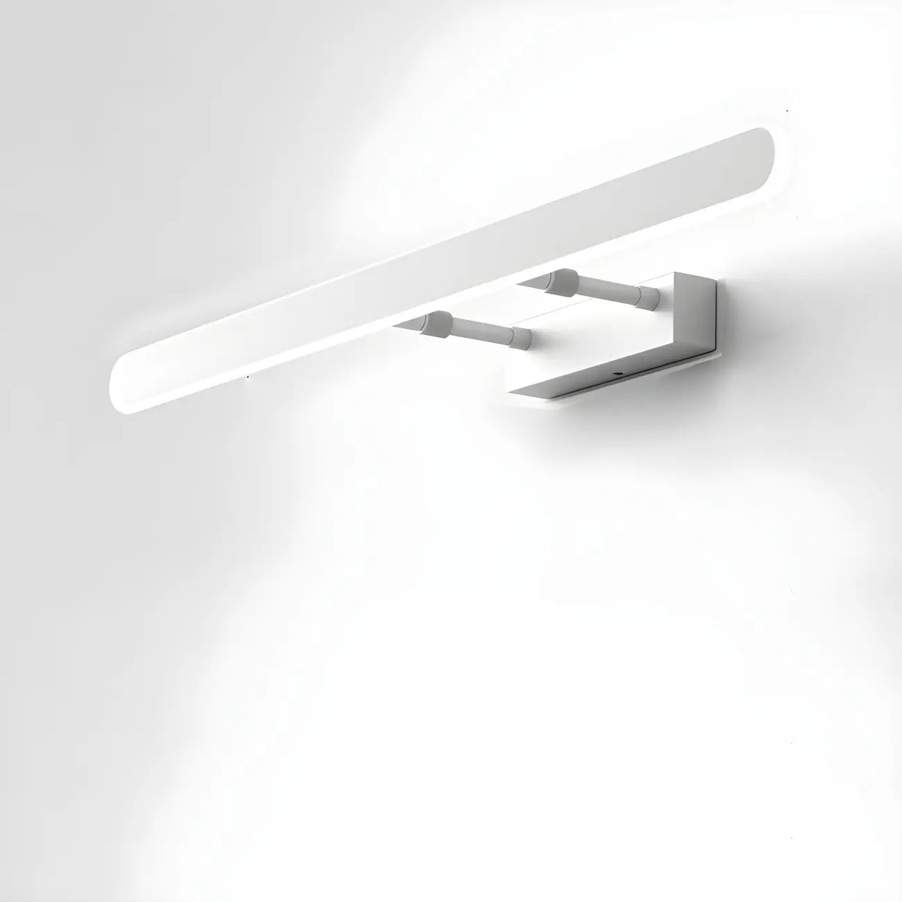 Minimalist Sleek White LED Wall Lamp for Bathroom Mirror Image - 2 | homeyfad