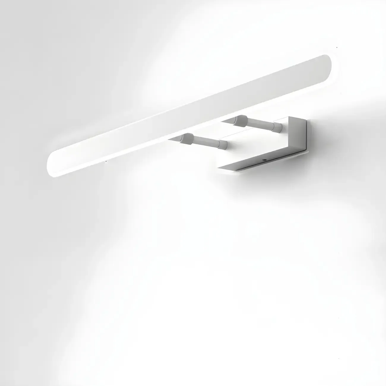 Minimalist Sleek White LED Wall Lamp for Bathroom Mirror Image - 2