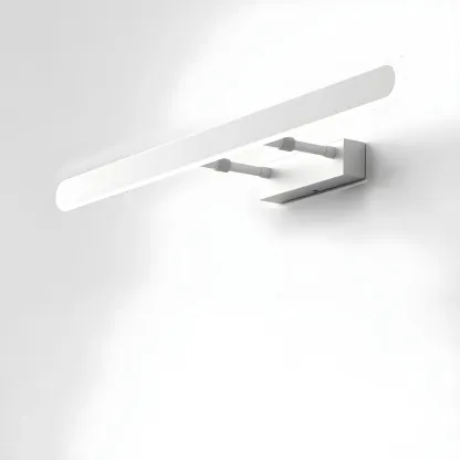 Minimalist Sleek White LED Wall Lamp for Bathroom Mirror Image - 2