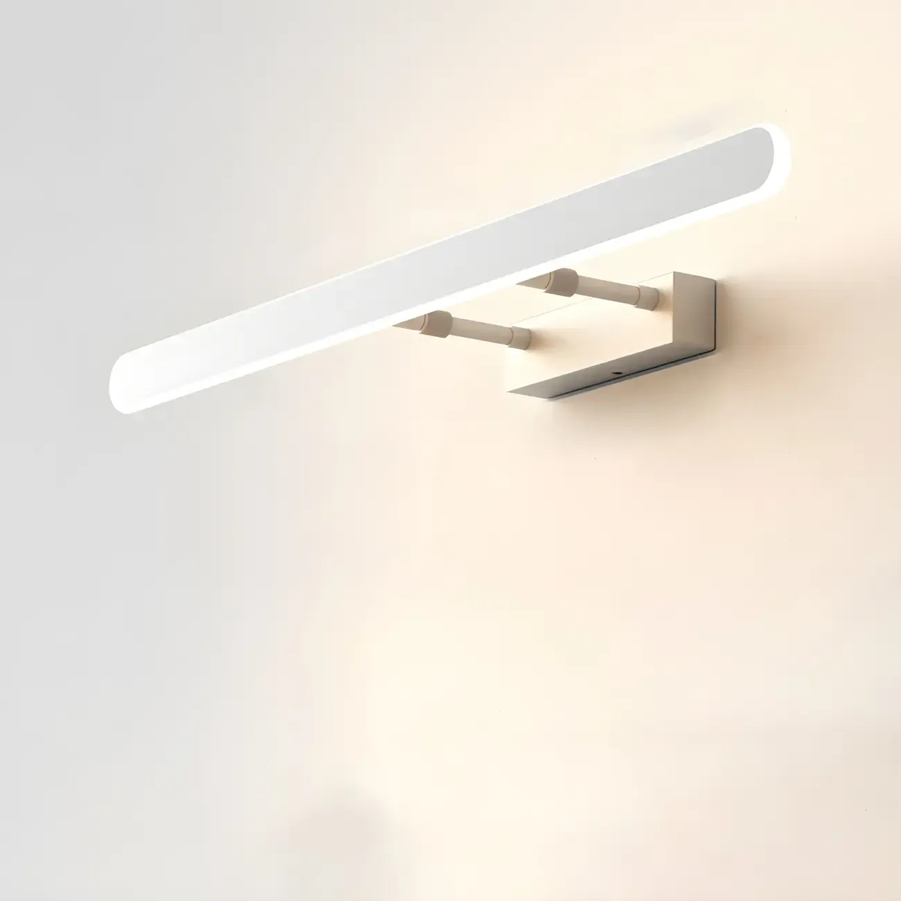 Minimalist Sleek White LED Wall Lamp for Bathroom Mirror Image - 3
