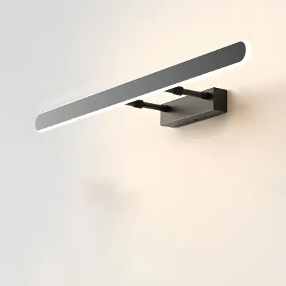 Minimalist Sleek White LED Wall Lamp for Bathroom Mirror Image - 7