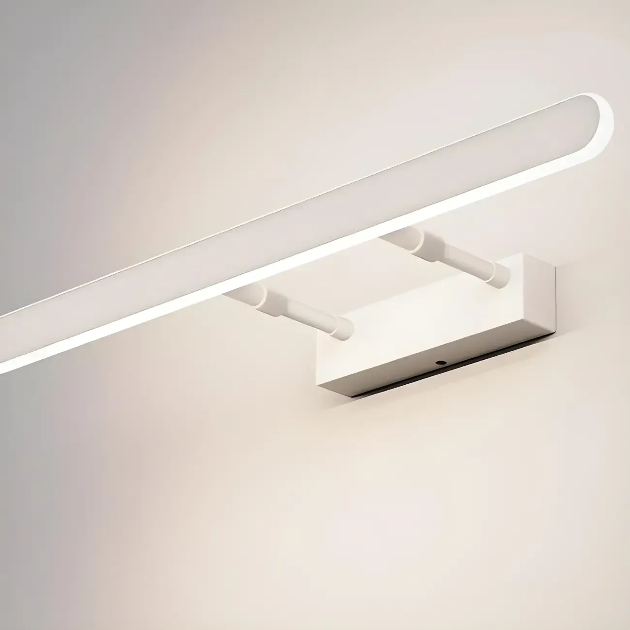 Minimalist Sleek White LED Wall Lamp for Bathroom Mirror Image - 9