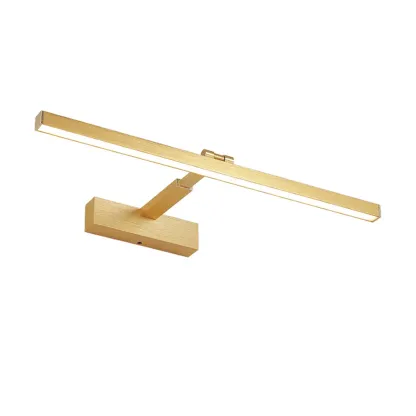 Modern Gold LED Linear Vanity Light with Adjustable Shade for Bathroom Image - 5