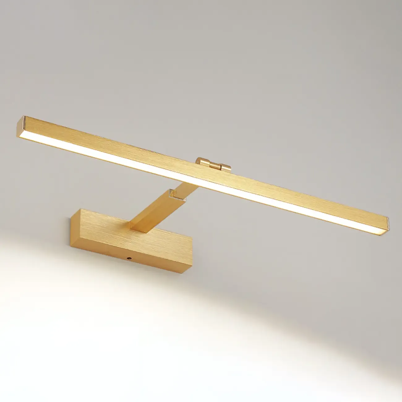 Modern Gold LED Linear Vanity Light with Adjustable Shade for Bathroom Image - 6