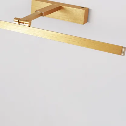 Modern Gold LED Linear Vanity Light with Adjustable Shade for Bathroom Image - 7