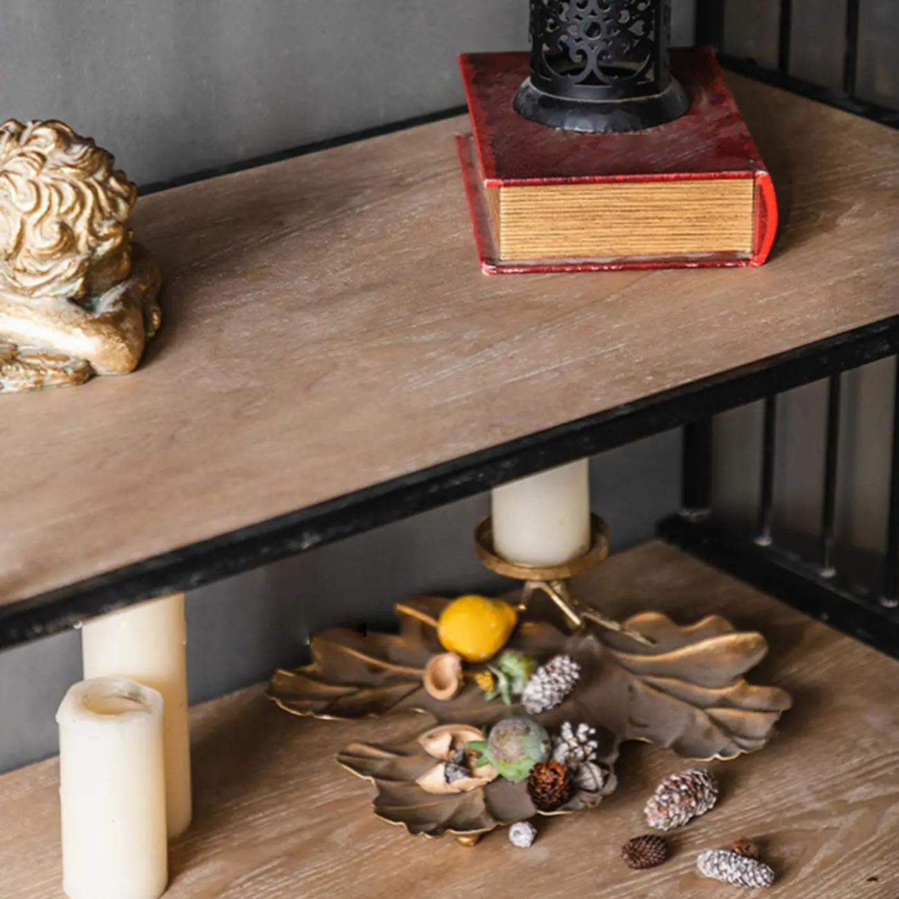 Oriental Brown Wooden Sideboard with Leaf Carving Image - 10 | homeyfad