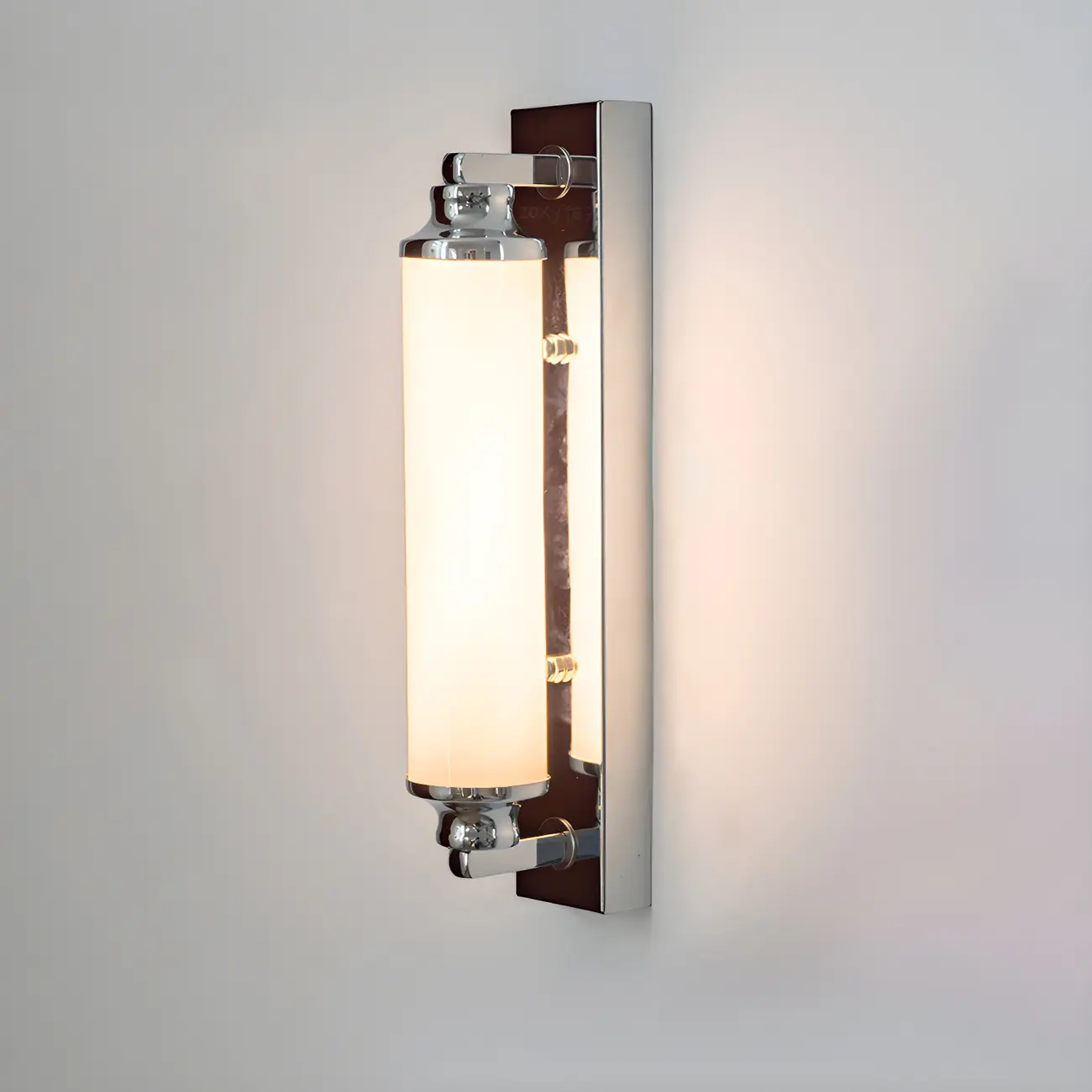 Modern Silver LED Wall Lamp with Milk Glass Shade for Living Room Décor Image - 2 | homeyfad