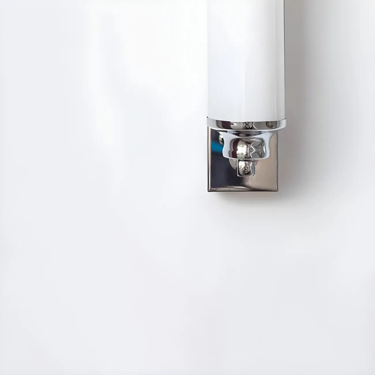 Modern Silver LED Wall Lamp with Milk Glass Shade for Living Room Décor Image - 6 | homeyfad