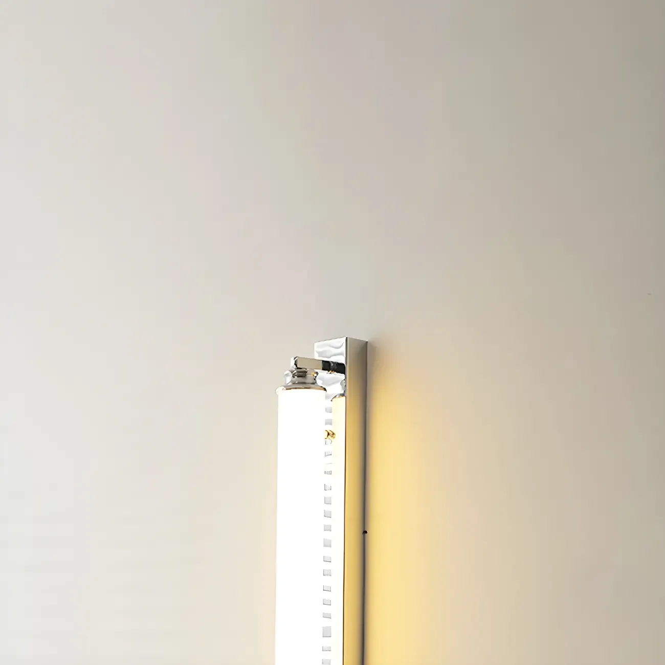 Modern Silver LED Wall Lamp with Milk Glass Shade for Living Room Décor Image - 8