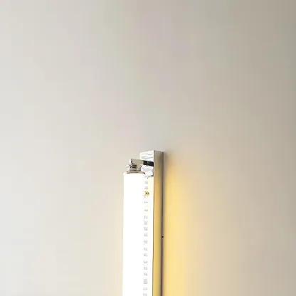 Modern Silver LED Wall Lamp with Milk Glass Shade for Living Room Décor Image - 8