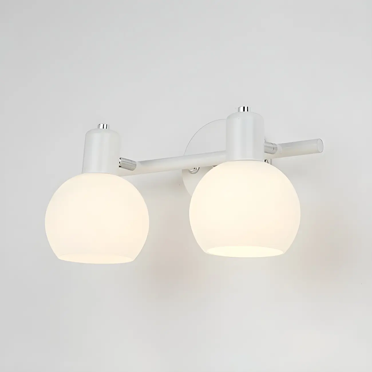 Modern 3 Heads Black Vanity Lights with White Glass Shade for Bathrooms Image - 4 | homeyfad