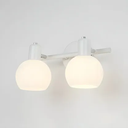 Modern 3 Heads Black Vanity Lights with White Glass Shade for Bathrooms Image - 4