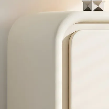 Contemporary Wooden Sideboard with Drawers in White/Black Image - 6