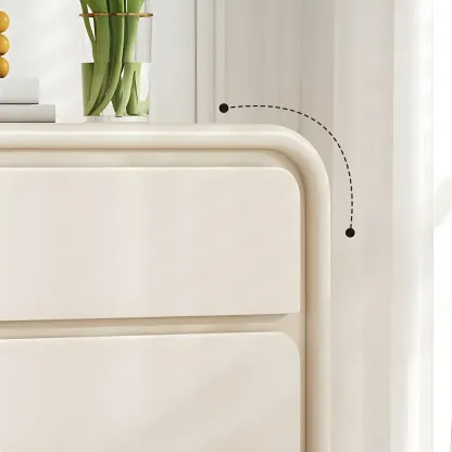 Contemporary Wooden Sideboard with Drawers in White/Black Image - 9