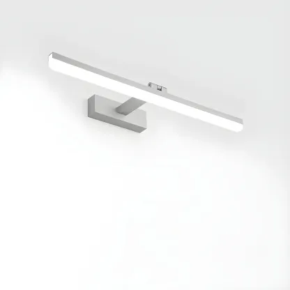 Edge Sleek Black LED Linear Vanity Light for Bathroom Mirror Image - 4