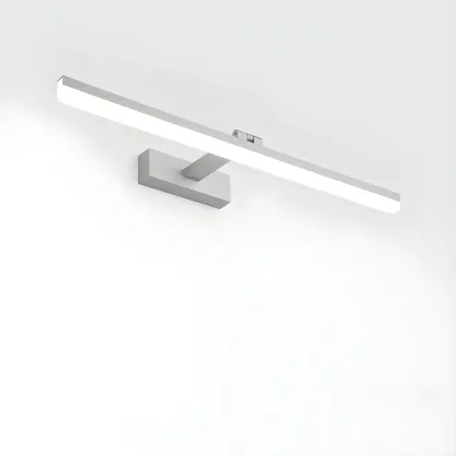 Edge Sleek Black LED Linear Vanity Light for Bathroom Mirror Image - 6
