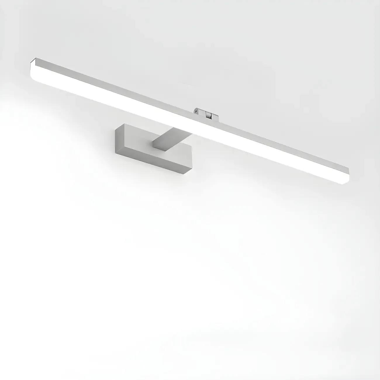 Edge Sleek Black LED Linear Vanity Light for Bathroom Mirror Image - 7