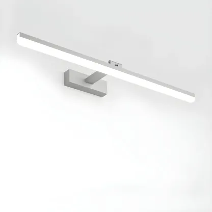 Edge Sleek Black LED Linear Vanity Light for Bathroom Mirror Image - 7
