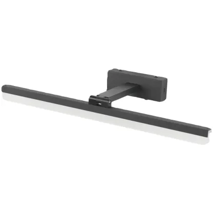Edge Sleek Black LED Linear Vanity Light for Bathroom Mirror Image - 9