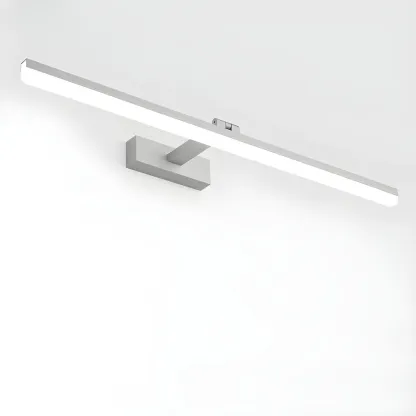 Edge Sleek Black LED Linear Vanity Light for Bathroom Mirror Image - 10