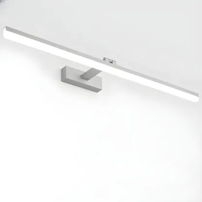 Edge Sleek Black LED Linear Vanity Light for Bathroom Mirror Image - 11