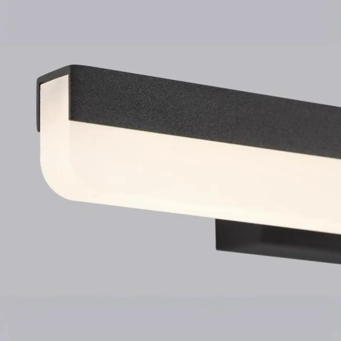 Edge Sleek Black LED Linear Vanity Light for Bathroom Mirror Image - 12