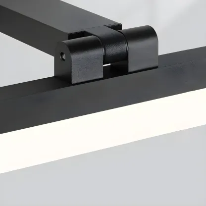 Edge Sleek Black LED Linear Vanity Light for Bathroom Mirror Image - 14