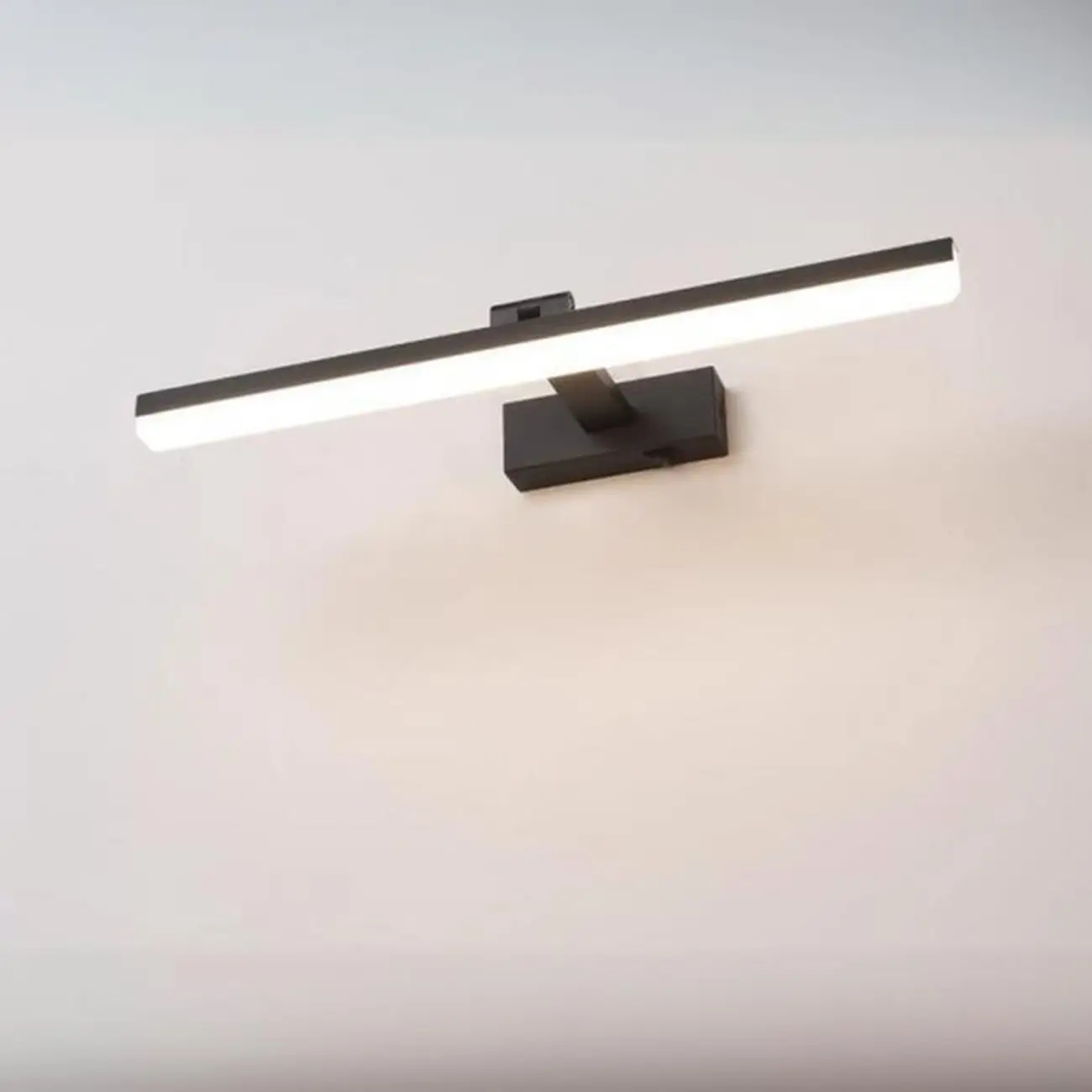 Edge Sleek Black LED Linear Vanity Light for Bathroom Mirror Image - 18 | homeyfad